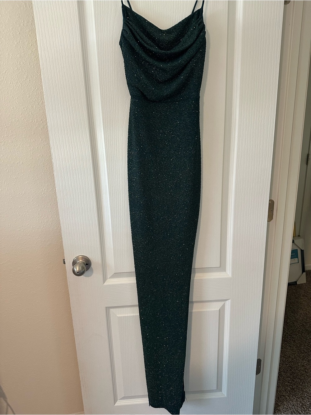 Windsor dark green sparkle evening dress size xs